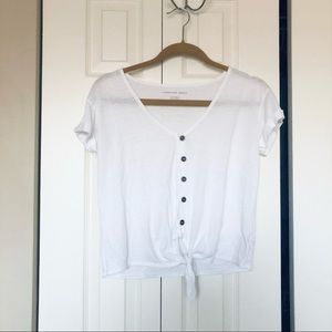⭐️American Eagle Button Down Tie Crop Top